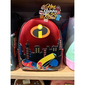 Loungefly Disney Pixar The Incredibles Family Metallic Mini Backpack